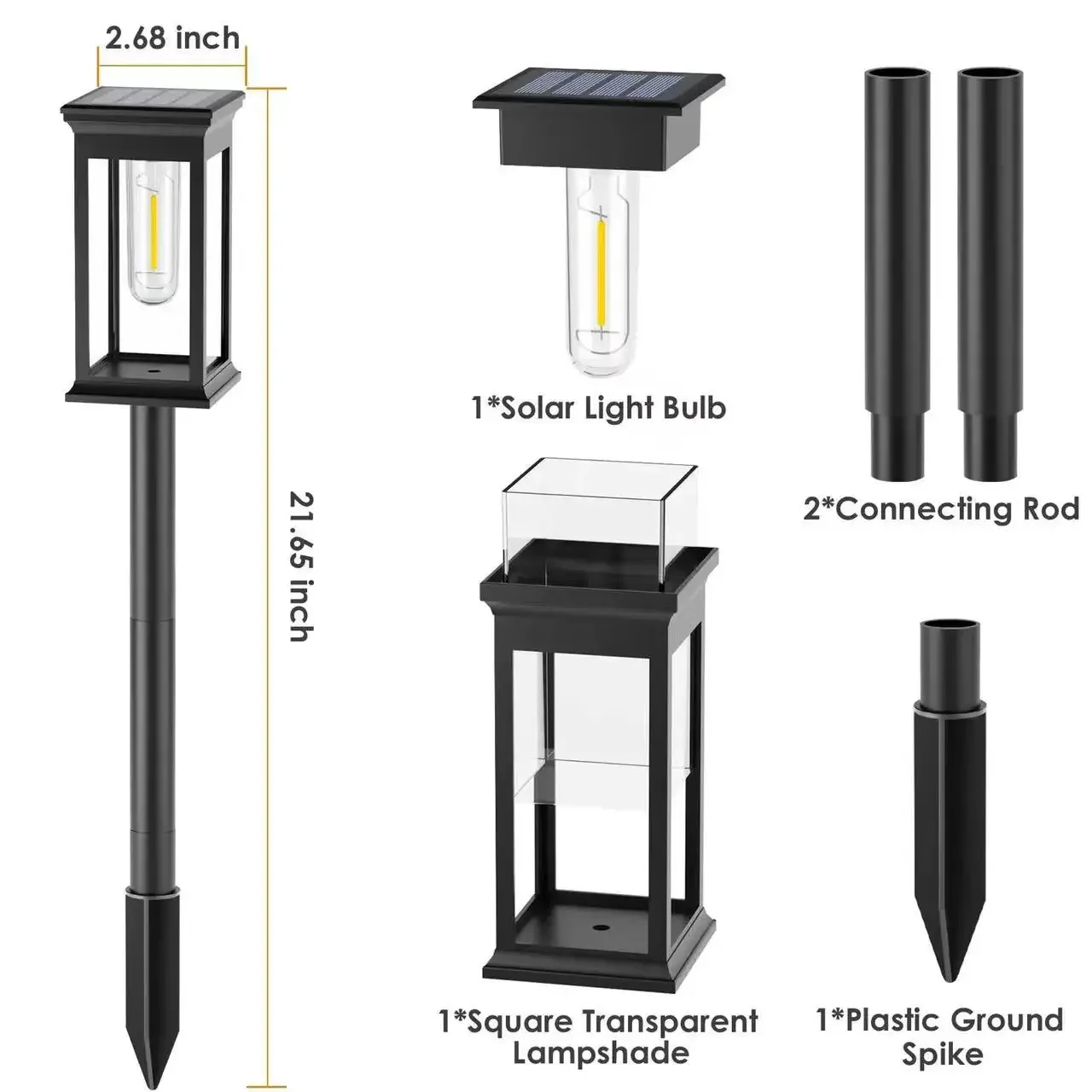 Solar Pathway Lights Outdoor Solar Pathway Garden Lamp Waterproof Landscape Lights Walkway Driveway Lawn Patio Garden Decorative