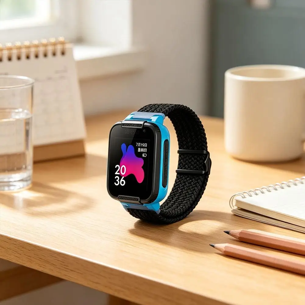 Universelles magnetisches Smartwatch-Nylonarmband mit Schnalle für Kinder 15/16/17mm Atmungsaktives, verstellbares, elastisches Ersatzarmband – Detail 22