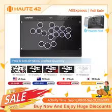 Haute42 Magnetic Hitbox Leverless Controller Button Rim Arcade Controller For PC/PS4/PS5/Switch Stickless Arcade Stick Hitbox