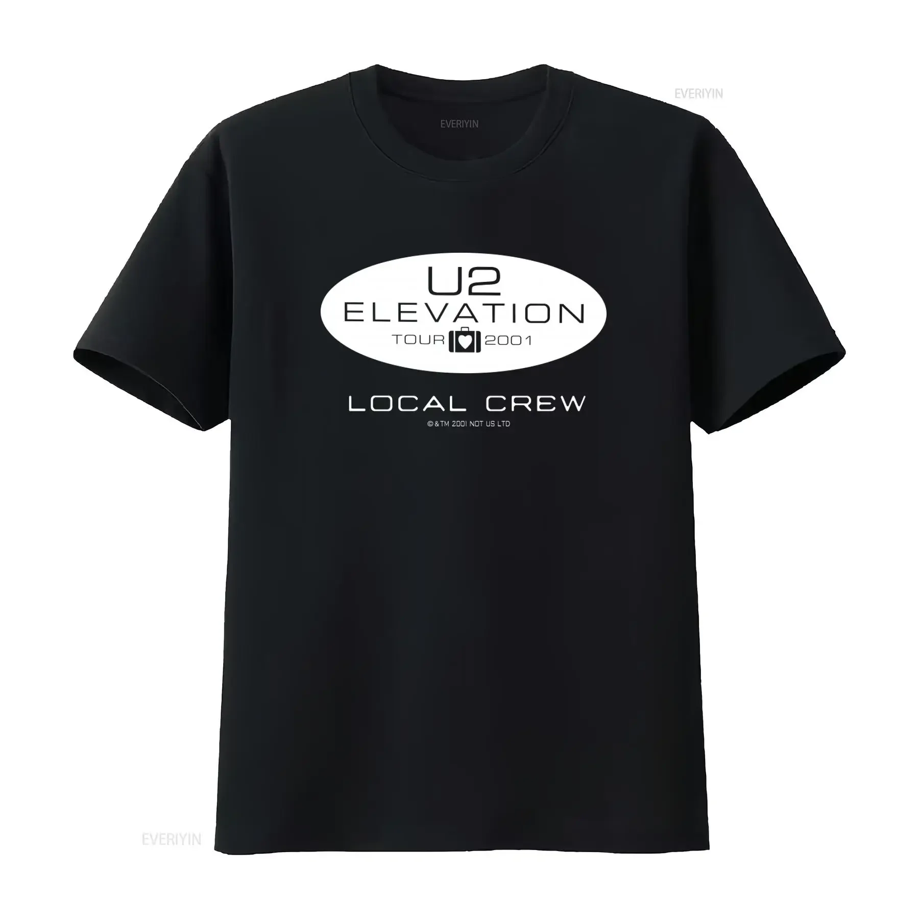 2001 Vintage U2 Elevation Tour Local Crew T Shirt Retro Style Band Merch vintage Washed Slightly designer clothes Comfortable