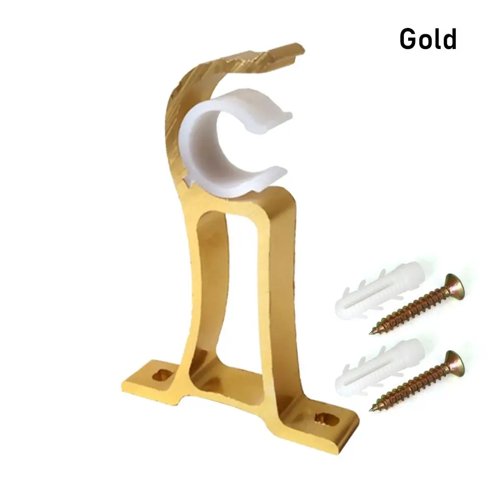 

Durable Single Hang Curtain Rod Bracket Fixing Clip Thicken Hanger Hook Crossbar Furniture Hardware Rod Support Clamp