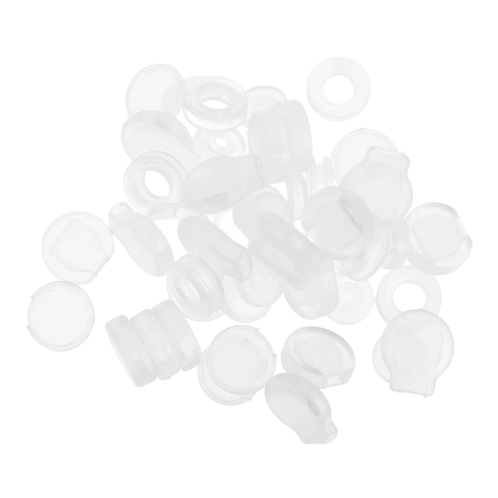 

50pcs Silicone Cushions Clip-On Earring Backs Soft Clear Non-Slip Replacement Pads For Droopy Ears Invisible Ear Clip Pads