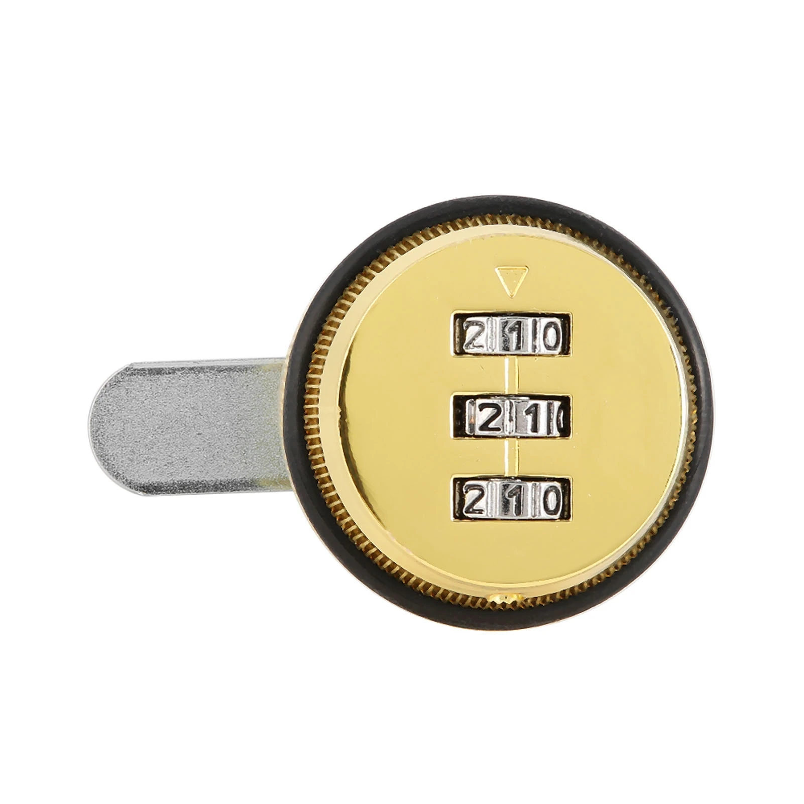 Password Coded Cam Lock Zinc Alloy 3 Digital Combination Cabinet Lock Gold 30mm/1.18in for Drawer Mailbox