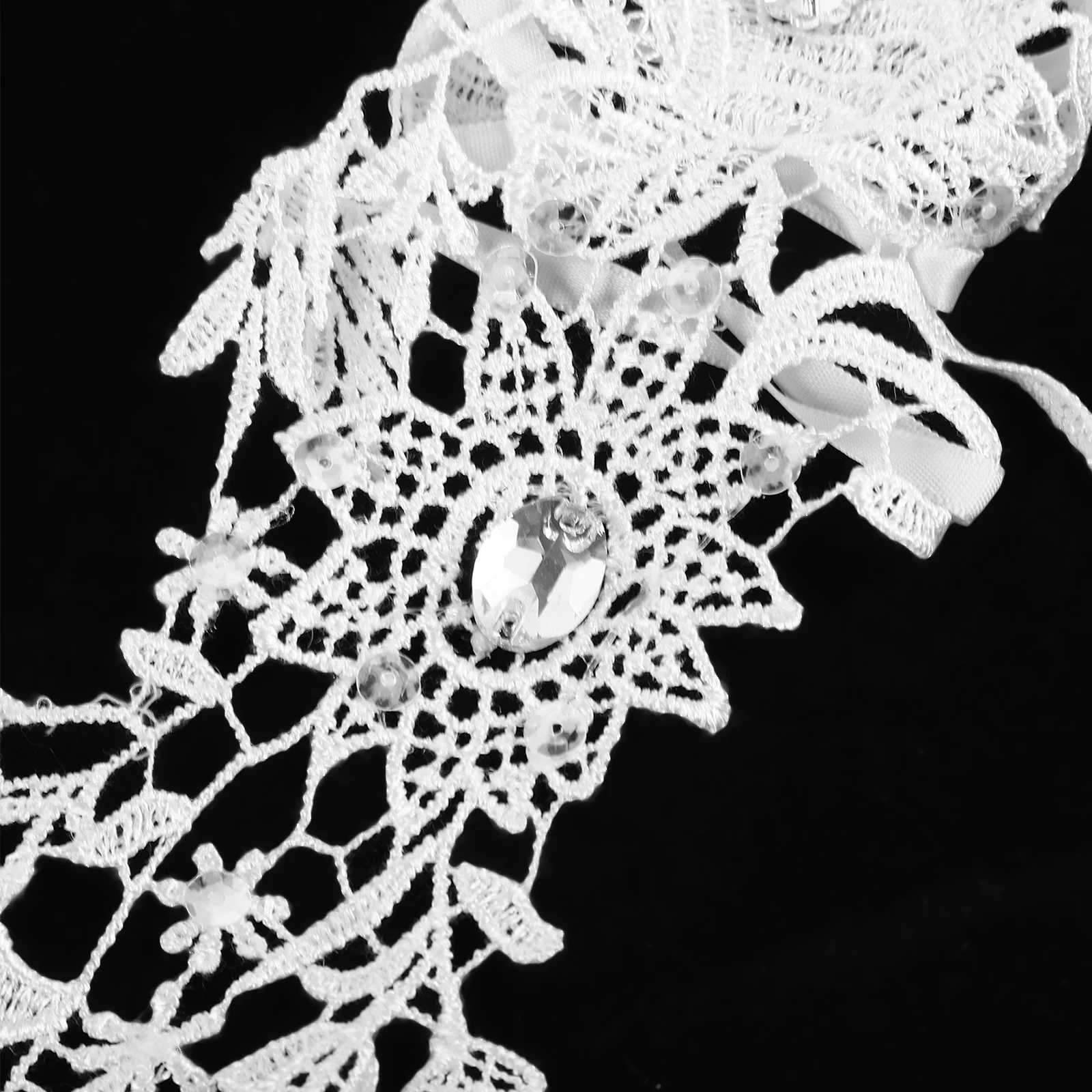 

1 Pair Long White Lace Gloves For Women Fingerless Bridal Gloves Rhinestone Wedding Accessories Formal Occasion Tulle Opera