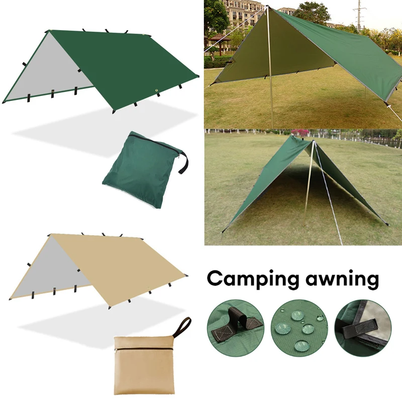 

4x4m 4x3m 3x3m 19 Hang Points Tent Tarp Survival Sun Shelter Shade Canopy Outdoor Backpacking Waterproof Camping Awning SunShade