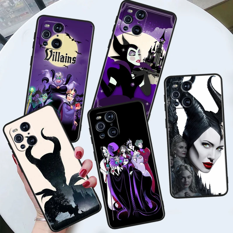 

Disney Villain Witch Bad For OPPO Find X6 X5 X3 X2 F21S F21 Pro Lite Neo Black Silicone Fundas Soft Cover Capa Phone Case