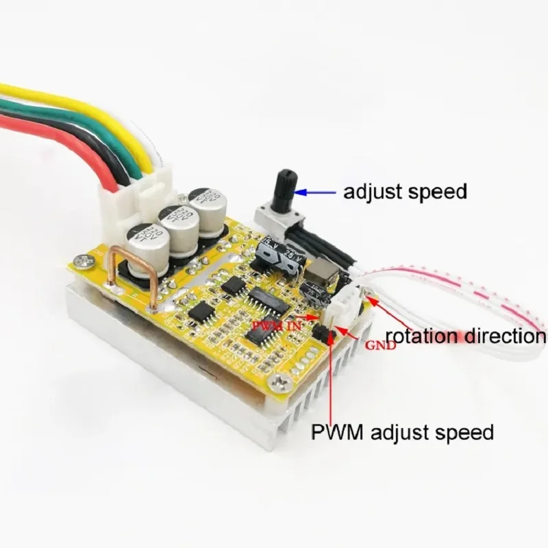 5-36V 350W BLDC Three-Phase DC Brushless Without Hall Motor Controller Sensorless Driver