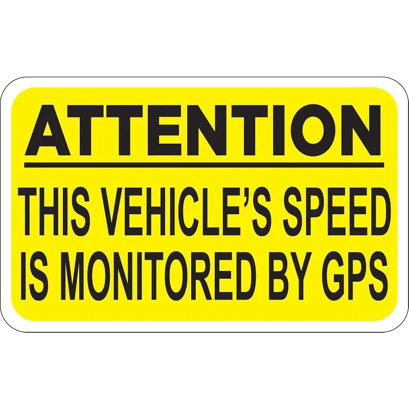 Autocollants de voiture, paire d'attention, la vitesse de ce véhicule est surveillance par GPS, autocollant 13CM PVC KK