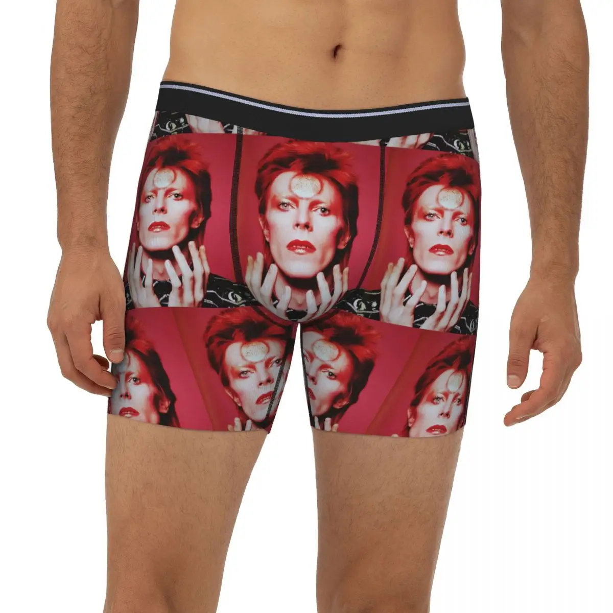 

Davids Bowied Long Boxer Underpants Short Men's Panties Ventilate Underwear for Homme Man Boyfriend Gifts