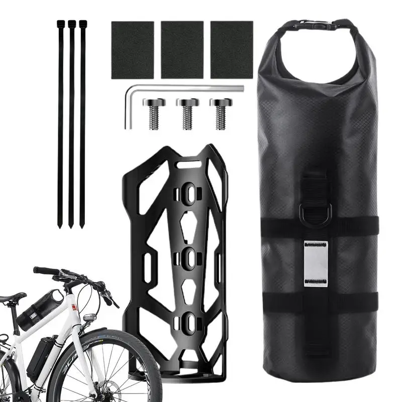 Bike Front Fork Bag Water Proof 5L Panniers & Rack Trunks Multi-Purpose Bike Fork Bag With Reflective Stripes For City Riding