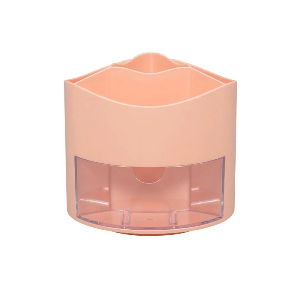 

360° Rotation Rotatable Pen Holder Space Saving Multi Grid Pencil Storage Box Large Capacity PS Makeup Brush Organizer Desktop