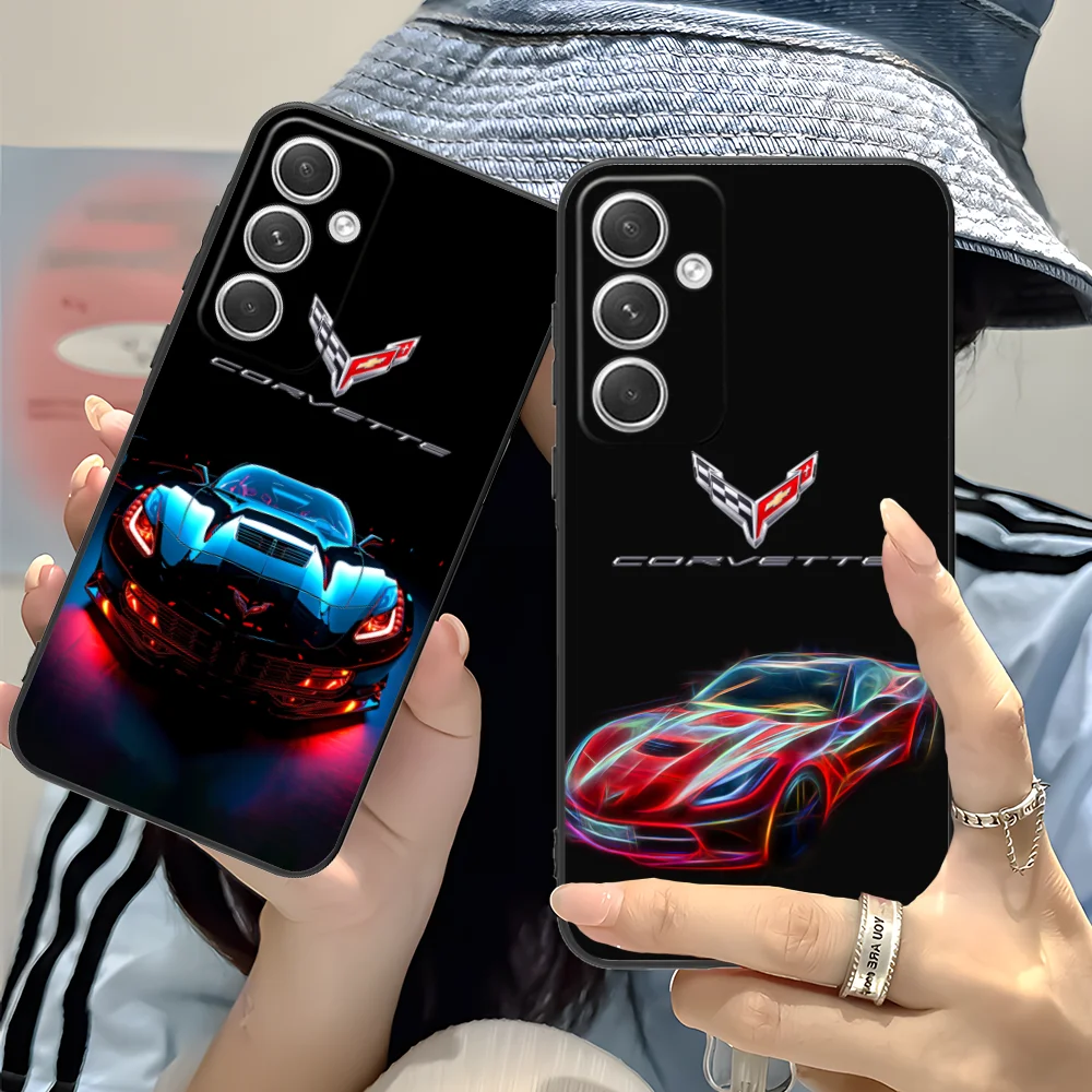 Mobile C-Corvettes Phone Case for Samsung Galaxy S25 S24 S23 S22 S21 S20 S10 S9 Plus FE Ultra Lite Black Cover Smartphone