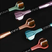 5pcs 3D Three-Sided Toothbrush - Ultra Fine Soft Bristle, 360° Cleaning with Tongue Scraper for Adults