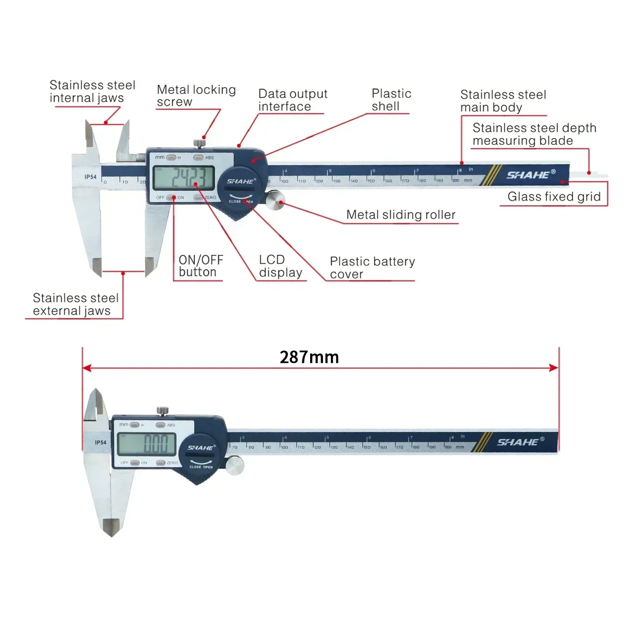 Shahe Digital Caliper 0-8\