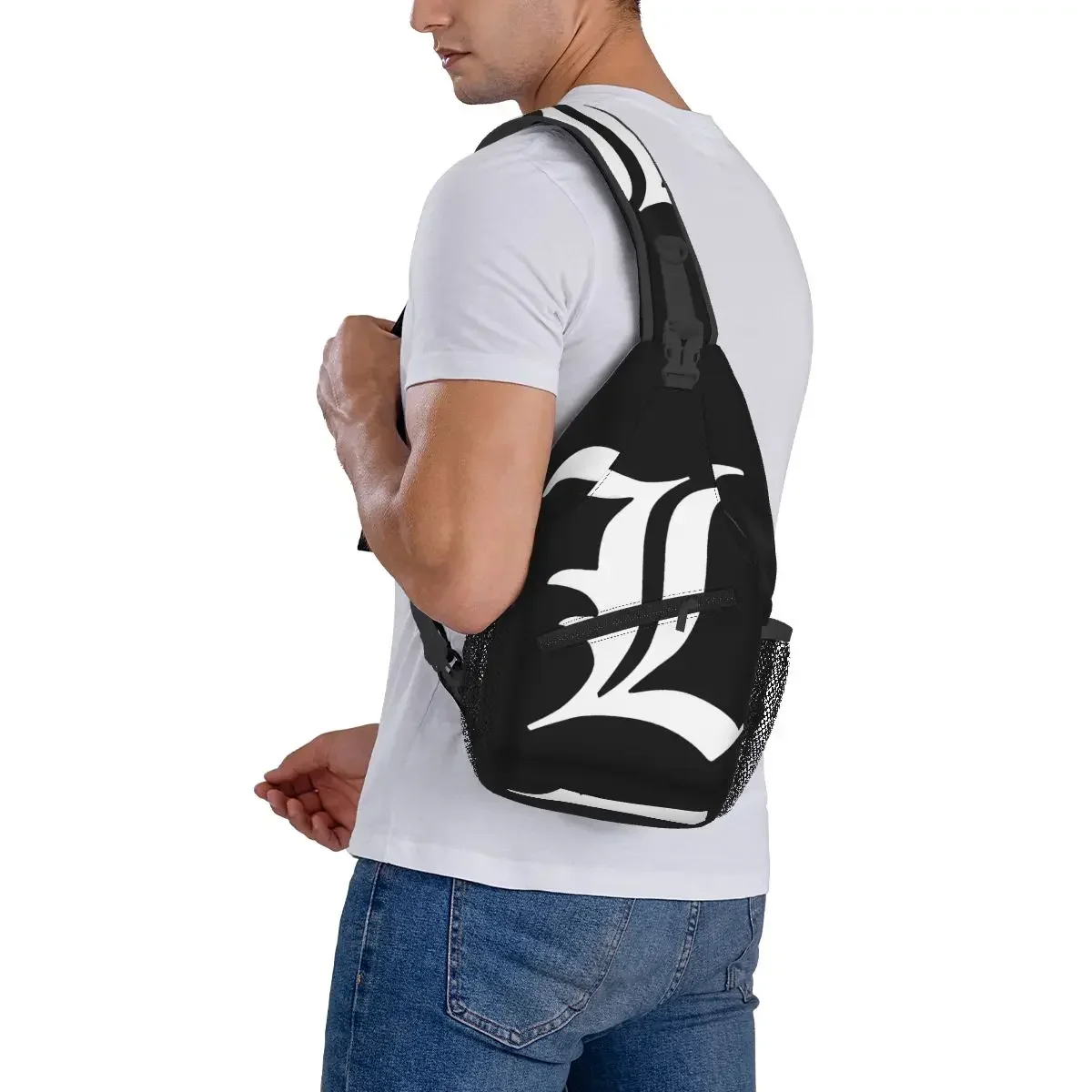 Deaths-Notes Logo Crossbody Sling Bag Small Chest Bag Anime Shoulder Backpack Daypack for Hiking Travel Camping Pack