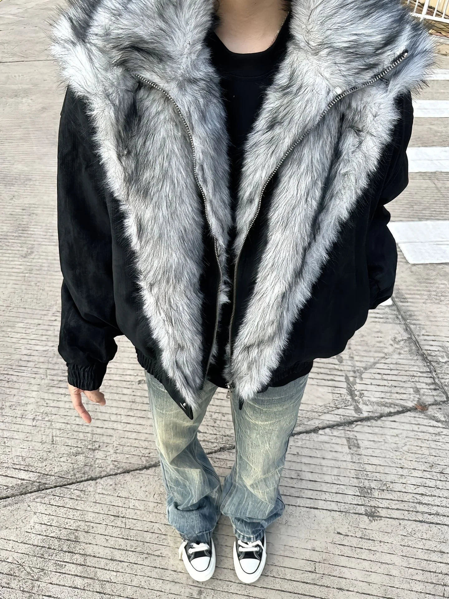 

Мужское зимнее пальто Bla Wolf King Mountain Eagle Jaet Thiened Fce, двухслойное хлопковое пальто с меховым воротником-стойкой