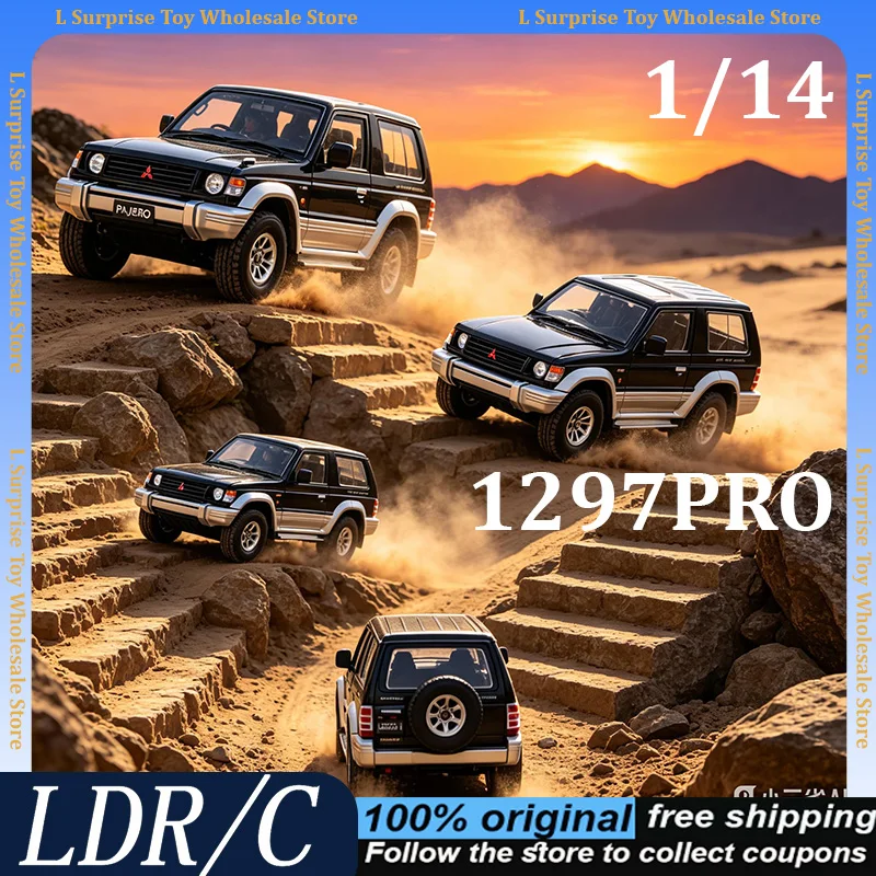 LDRC LD1297PRO RC Crawler 1/14 Scale 2.4G 4WD Brushless Mitsubishi Pajero Off-Road Car Halloween and Christmas Gift Customizable