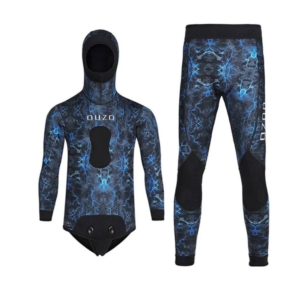 Neoprene 5mmm Men Fullbody Hooded Wetsuit Wetsuit Surf Suit Kitesurf Scuba Diving Suit  Wetsuit  Long Sleeve  Winter Swimsuit