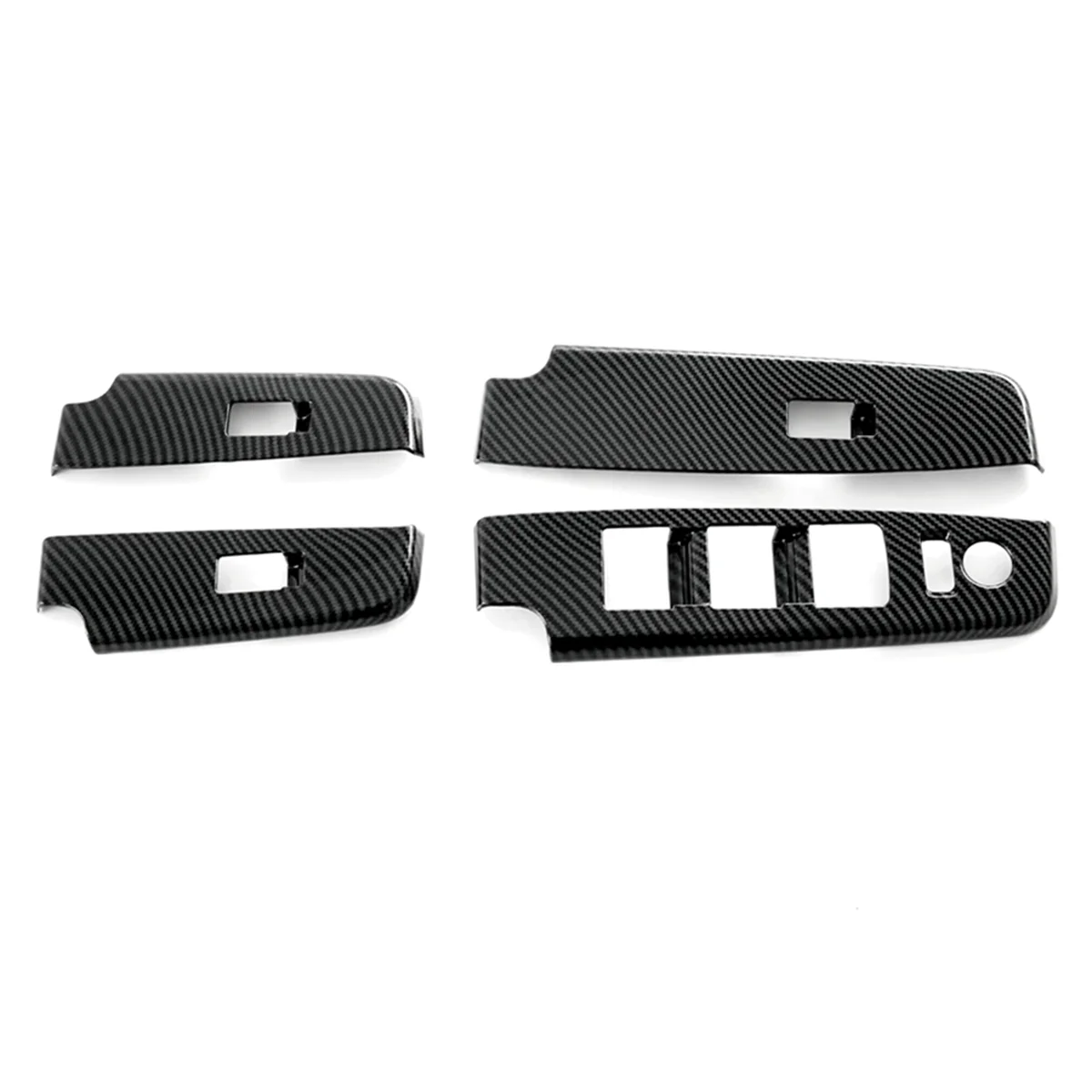 For Isuzu D-MAX DMAX 2023 2024 LHD Carbon Fiber Car Power Window Switch Panel Cover Sticker Trim Interior Accessories