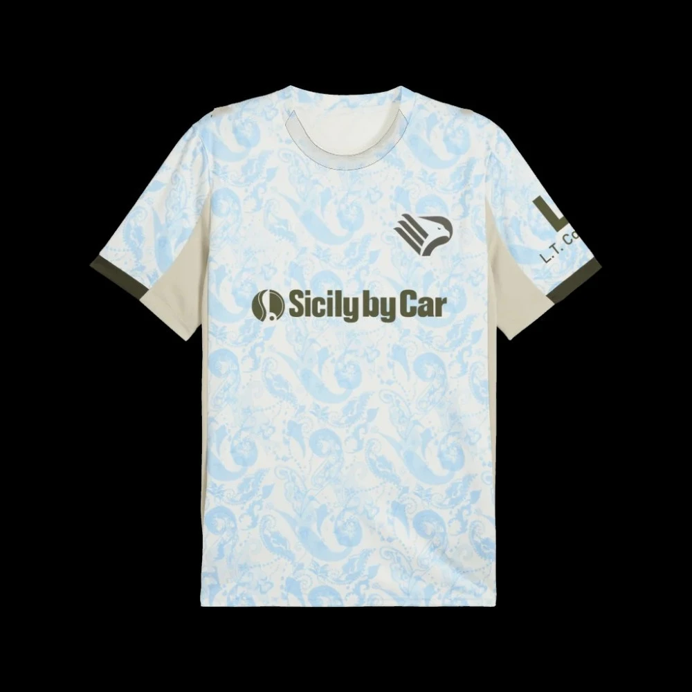 25-26 باليرمو بعيدا والمنزل قمصان كرة القدم ثلاثية الأبعاد مطبوعة قصيرة الأكمام تي شيرت رياضي نفس الكبار والأطفال تي شيرت