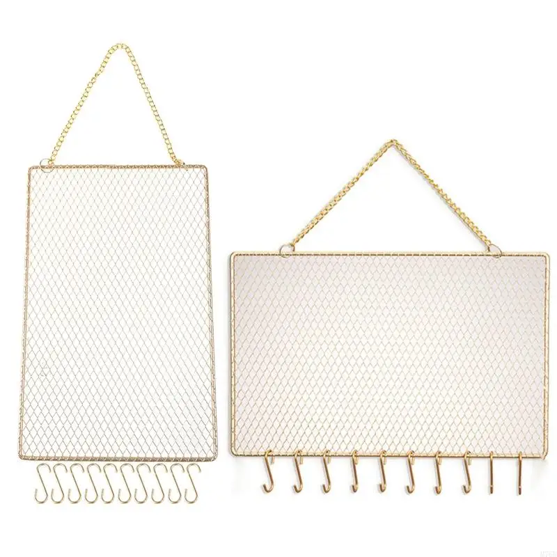 

M76B Durable Rectangle Hanging Earring Wall Mounted Jewelry Decorative Diamond Hooks for Necklaces