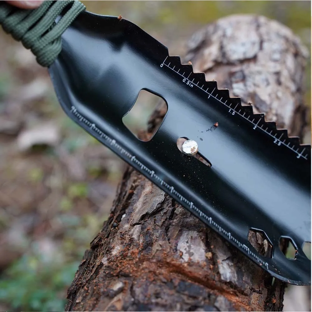 

Aluminum Alloy Outdoor Emergency Shovel Lightweight Compact Metal Hand Tool for Camping Hiking Gardening Durable Anti Rust Small