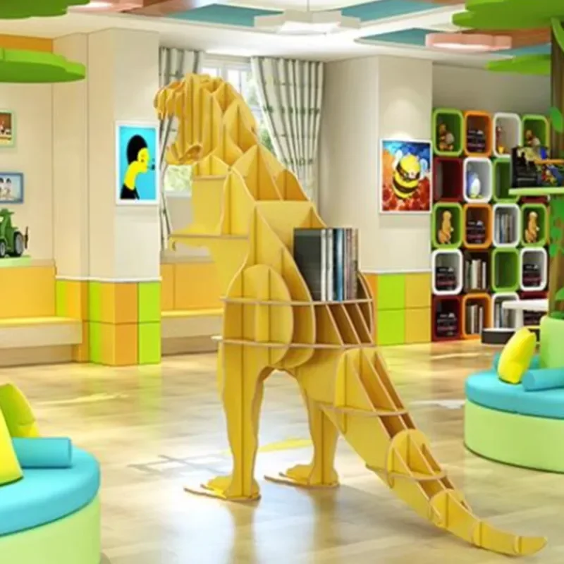 New Large Creative Shop Window Floor Ornaments Animal Modeling Decorative Display Rack Simple Kindergarten Bookshelf Shelving