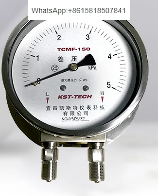 Stainless steel differential pressure gauge Filter differential pressure gauge, pointer type, gas-liquid differential pressure