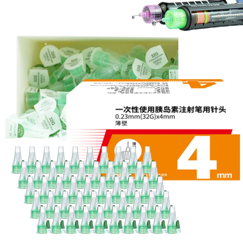 100 PCS Pen Needles for Insulin Injection - 4mm, Universal Fit for Insulin Pens, Blood Glucose Management Accessories