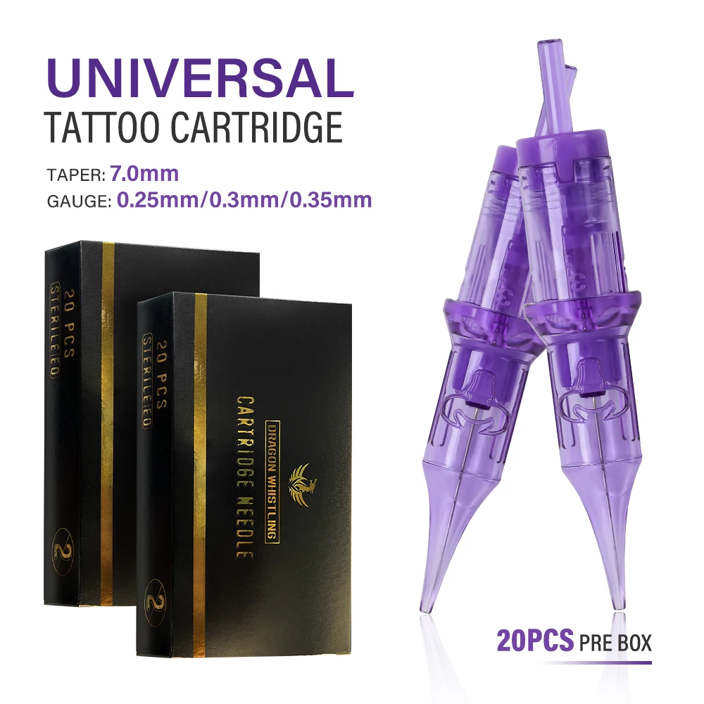 20PCS Tattoo Cartridges Needles Cartridge Tattoo Needles Disposable Piercing Needles for Tattoo Machine Pen agujas para tatuar