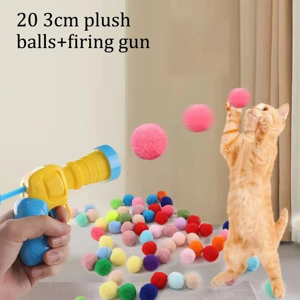 Interactive Cat Toy Gun: Engaging Laser Chase & Feathery Fun for Energetic Cats | Stimulates Play & Exercise