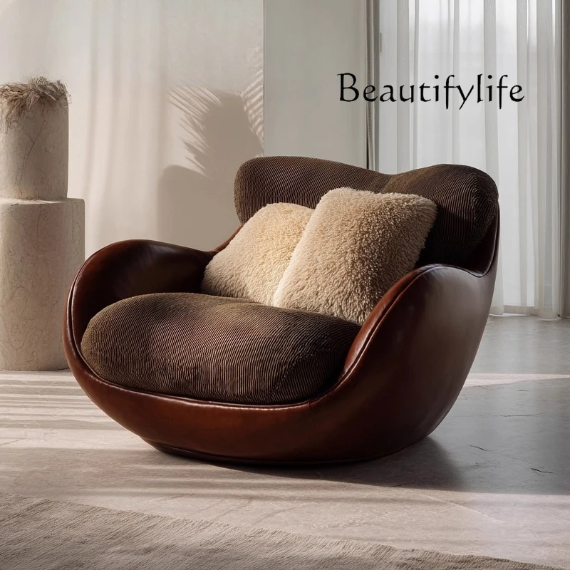 

Italian light luxury modern leisure chair living room single sofa chair simple Nordic home sofa chair