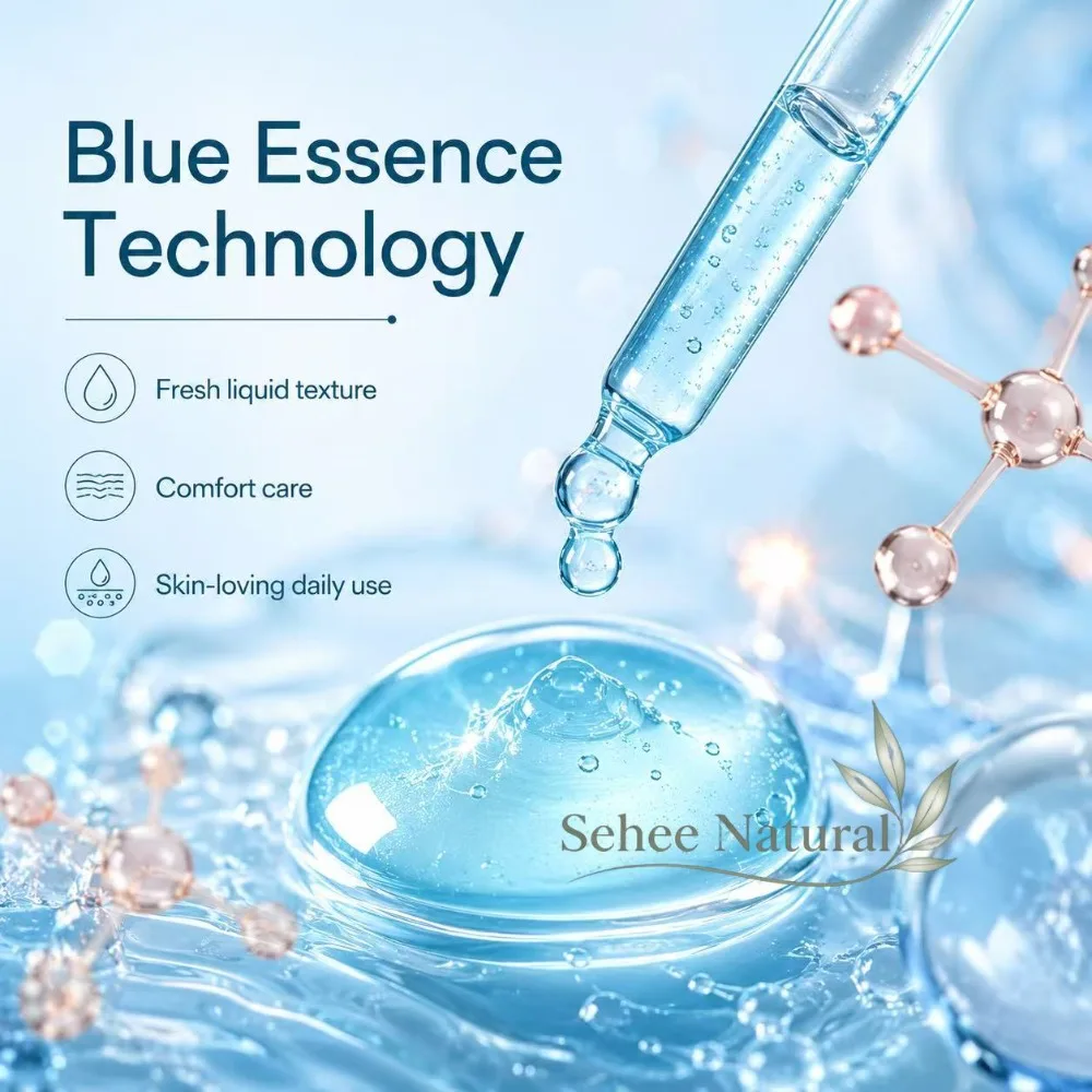 Blue Peptide Ampoule Serum Skin Barrier Repair Face Essence Deep Hydrating Soothing Calming Facial Serum Anti‑aging Skin Care
