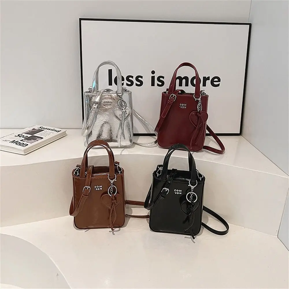 

Fashion Pu Leather Shoulder Bag Silver High Quality Crossbody Bags Mini Purses for Women Lady