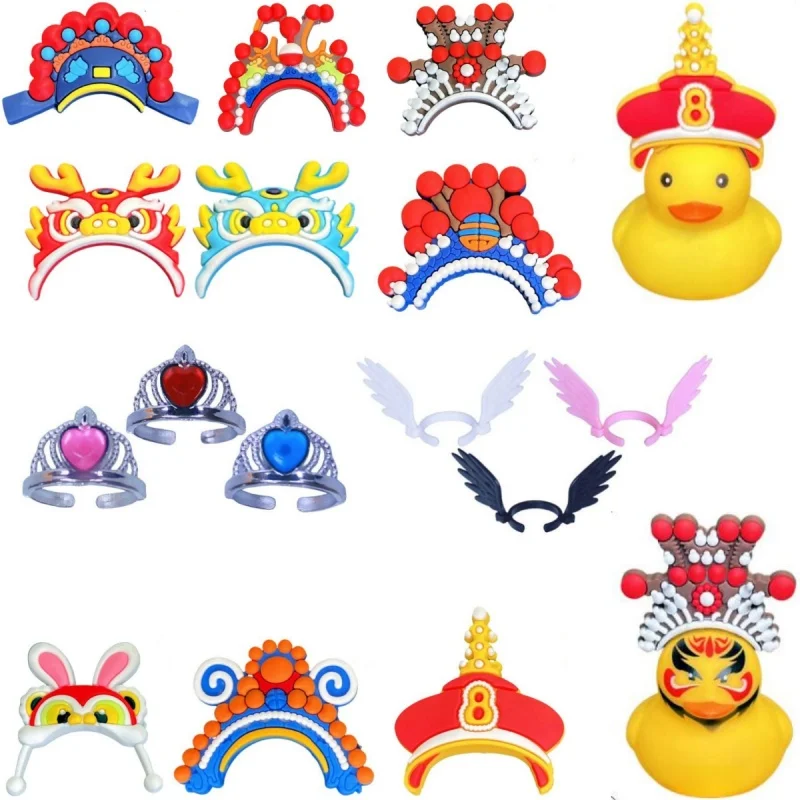 15pcs Car Duck Rubber Dashboard Decorations Ornament Rubber Duck Accessories Mini Dolls Accessories