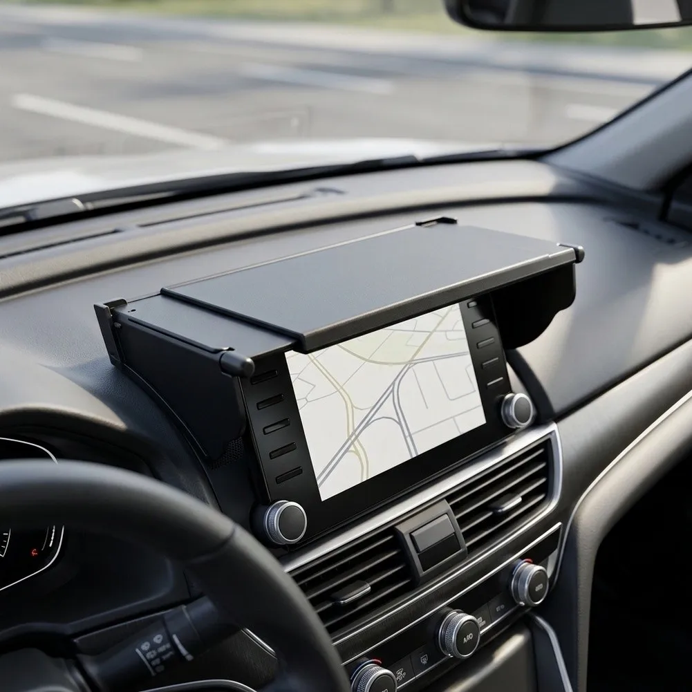 Car Screen \Sun Visor 141mm-255mm \Adjustable \Anti-Glare \Display Shade For Truck SUV Sedan Dashboard Protection Accessories