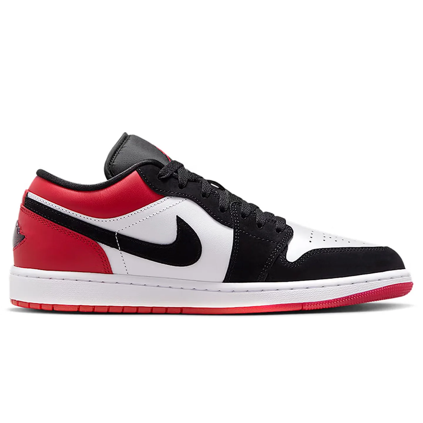 Nike AJ1 Air 1 Low “White Black GymRed” Comfortable, Slip-Resistant, Durable Retro Basketball Shoes Unisex Style IB8971-106 - view 3