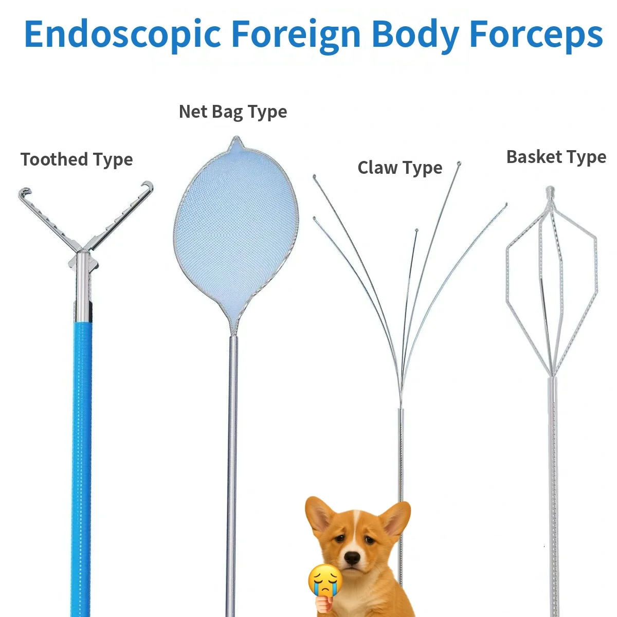 Vet Disposable Endoscopic Foreign Body Forceps Gastrointestinal Endoscope Bronchoscope Cystoscope and Retrieval Forceps