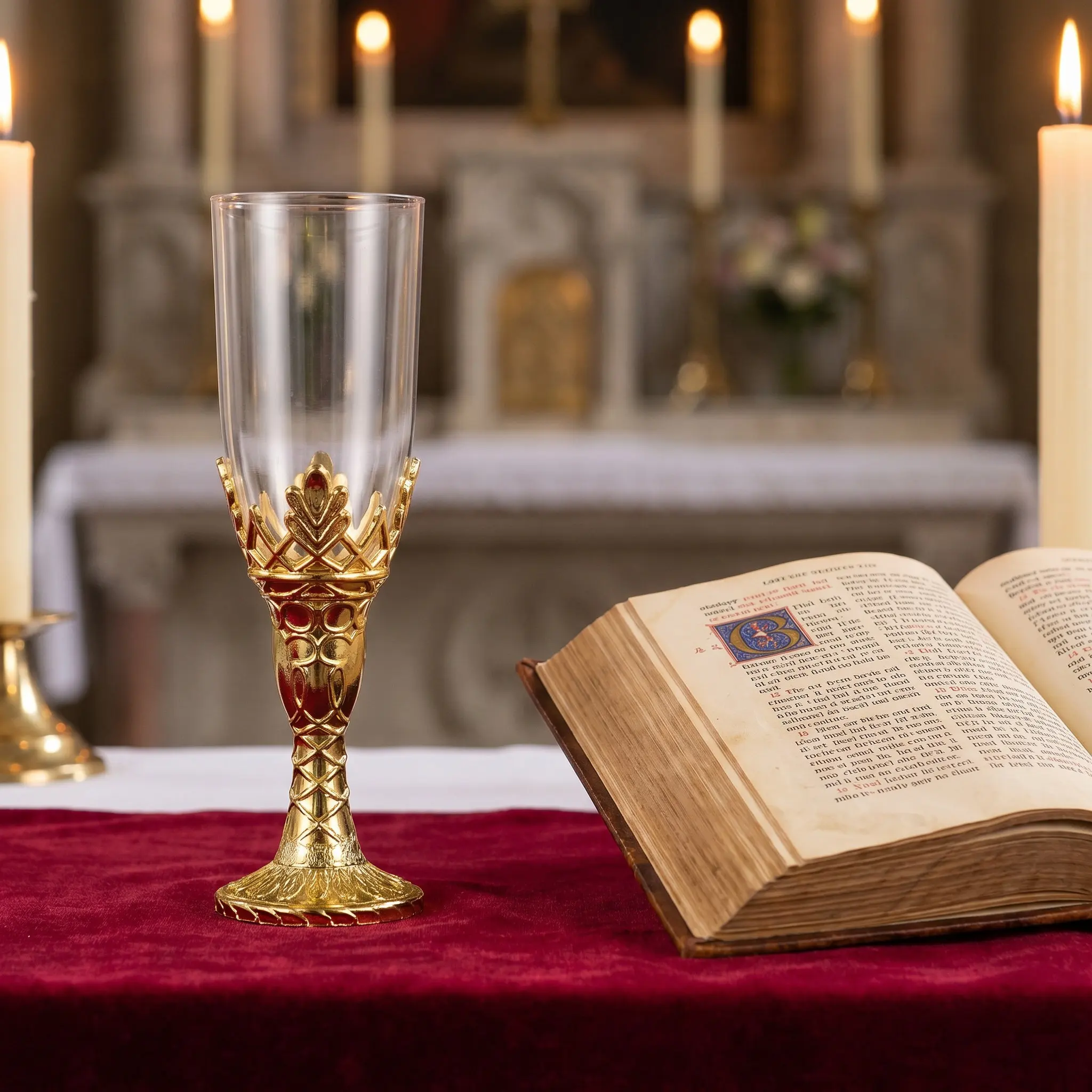 12Pcs Church Decorative Wine Chalice Goblets Vintage Rustic Communion Cup Altar Offering Wedding Reception Ritual Cups