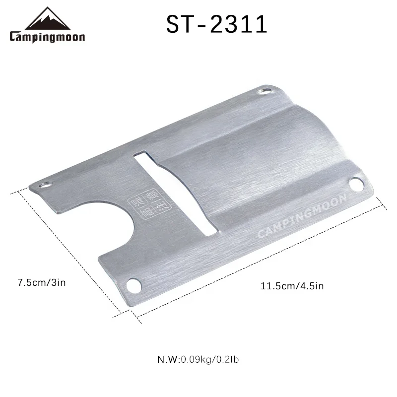CAMPINGMOON ST-2311/ST-JCB المعادن الحرارة درع لهب شواء أجزاء الشواء موقد غاز محول تامر مجلس لوحة العزل #6