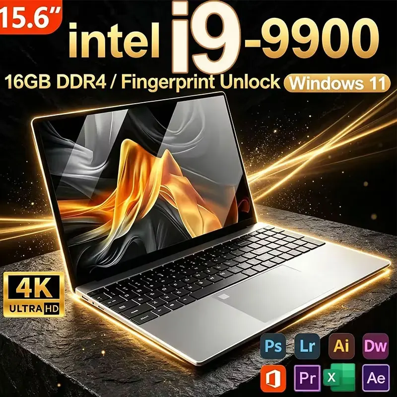15.6' Intel Core i9-9900 Windows 11 Pro Laptop Computer 32GB RAM 512GB 1TB 2TB SSD Portable Notebook PC Office Study Laptops