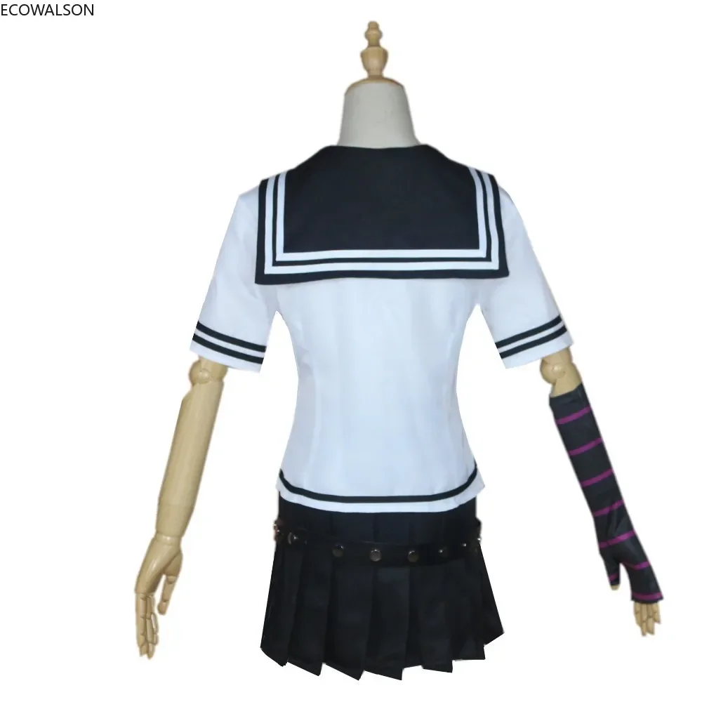 Super DanganRonpa Ibuki Mioda Cosplay Costume Dress Uniform Suit Halloween Carnival Costumes accessories stokings