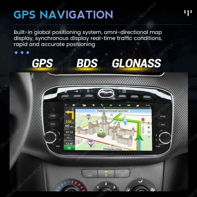 2 Din مشغل فيديو أندرويد لشركة فيات لينيا بونتو EVO 2012-2015 Carplay راديو السيارة Autoradio نظام تحديد المواقع والملاحة الوسائط المتعددة ستيريو الصوت #4