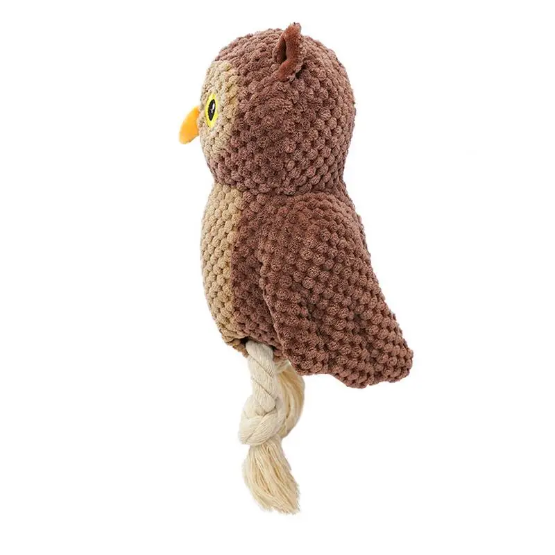 Owl Dog Toy Interactive Puppy Toys Dog Toys Animals Chew Toy Interactive Soft Squeaky Puppy Toys For Small Medium Large Dogs Pet