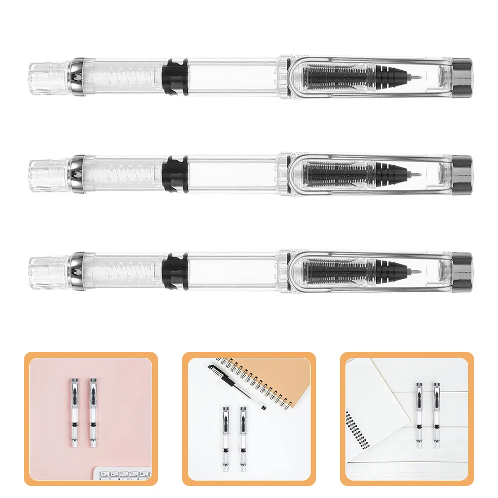 

3Pcs Refillable Pens Fine Point Smooth Writing No Ink Included Comfortable Grip for Office School Home