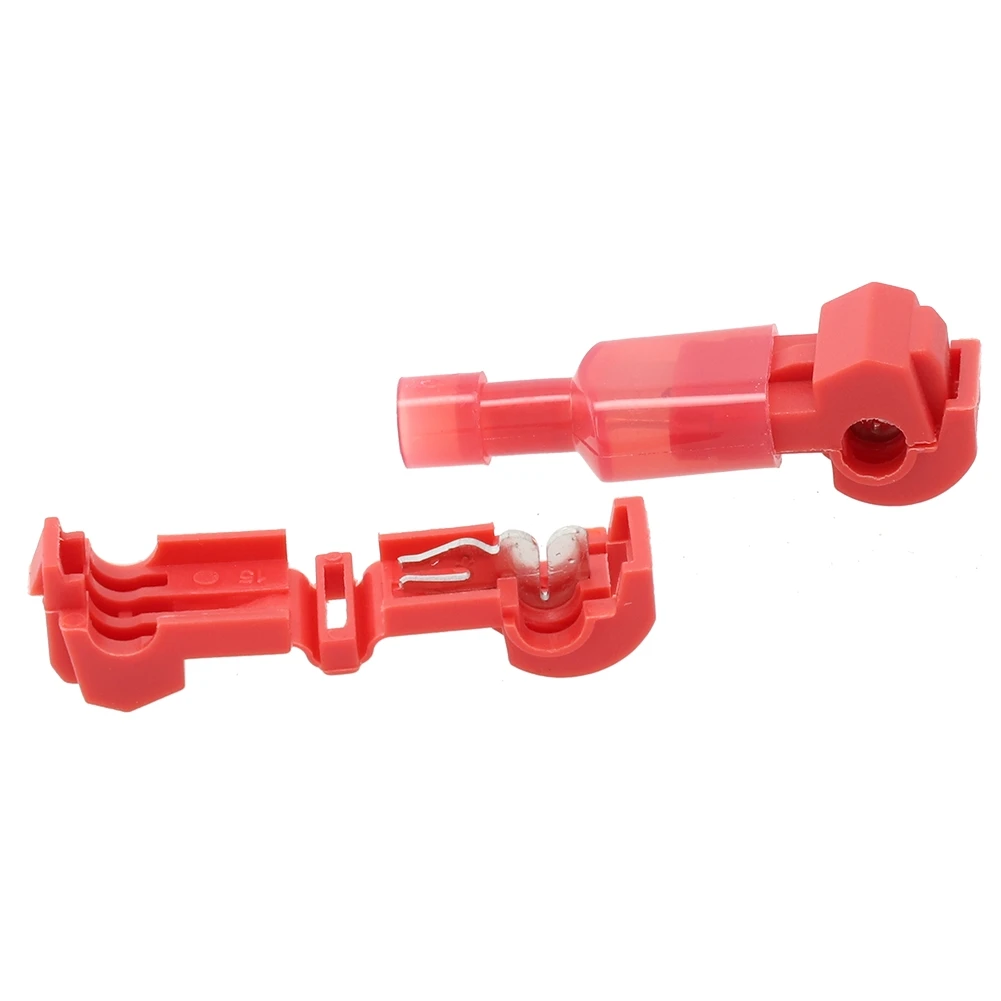 Quick Splice Wire Connector Terminals 25PCS Pack Easy and Safe Wire Splicing Suitable for Flexible Lines Red+Blue Color