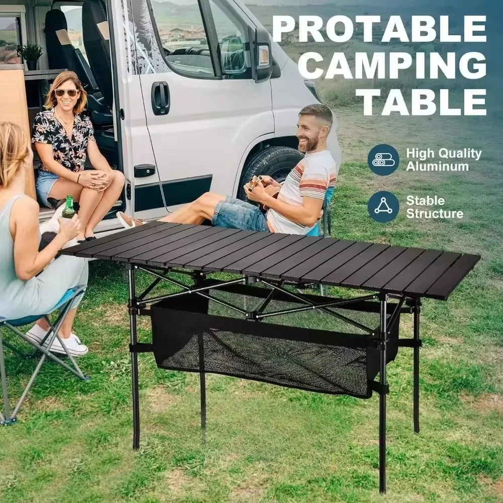 Outdoor Folding Tables Portable Picnic Camping Table ourist Folding Nature Hike Roll  Barbecue Easy To Install Outdoor Tables