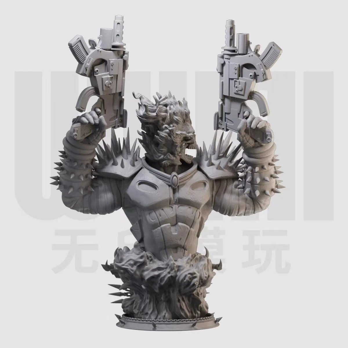 

1/10 Spirit Knight Bust Resin White Model GK Handmade Model