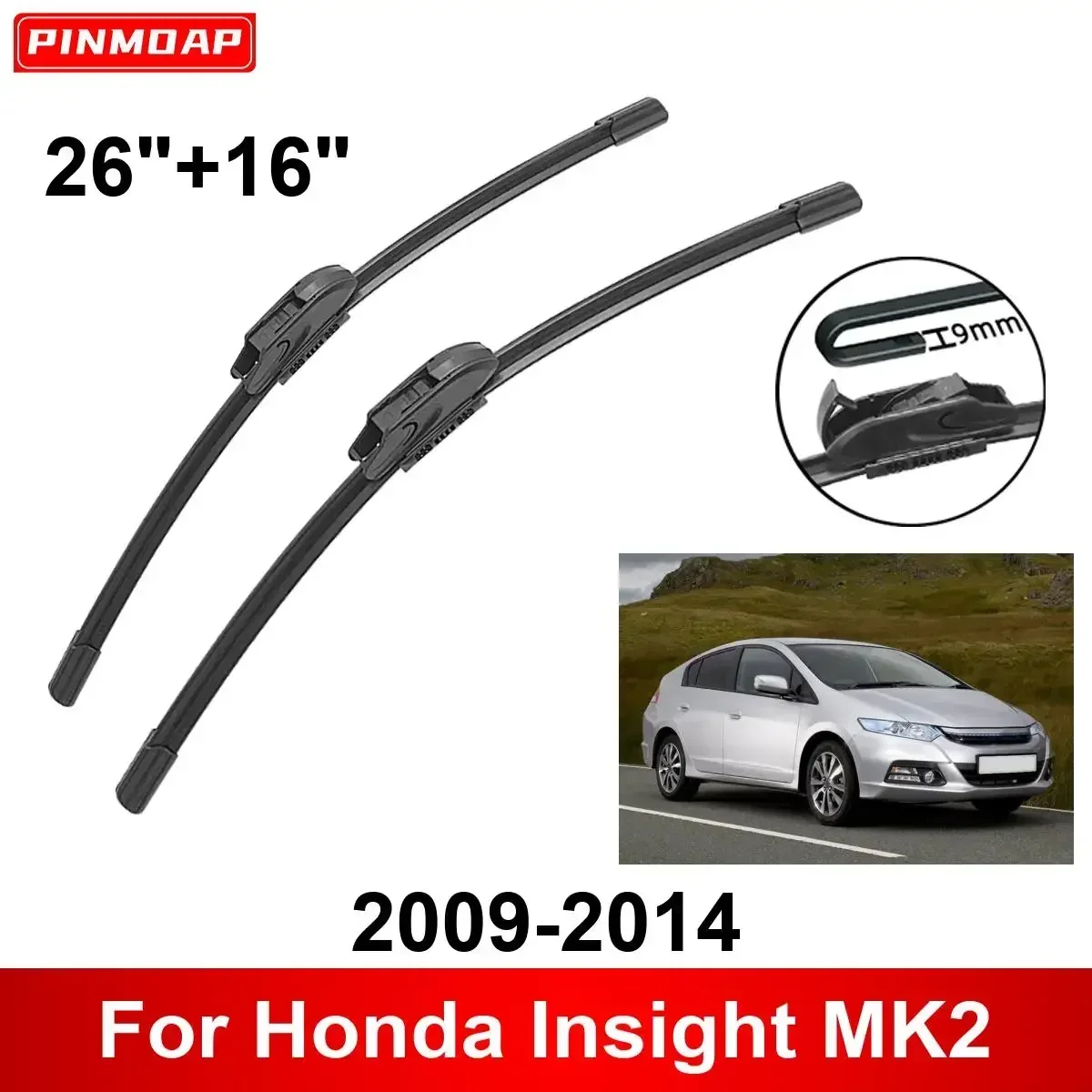 

Автомобильный дворник для Honda Insight MK2 2009-2014 26 "+ 16" передние и задние щетки стеклоочистителя, аксессуары для резаков 2010 2011 2012 2013 2014
