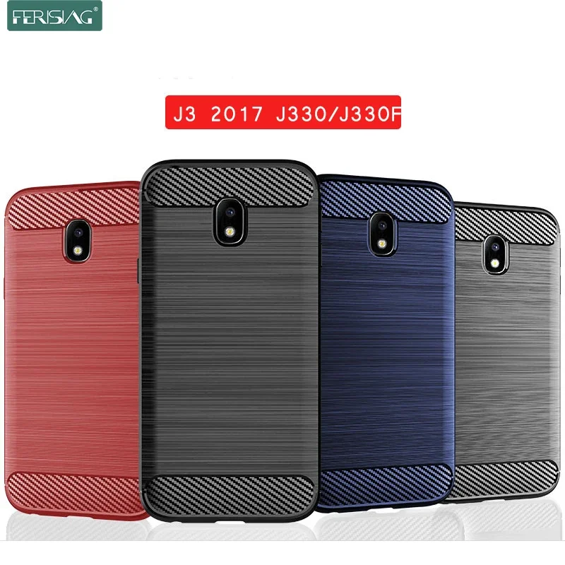 Case For Samsung Galaxy J3 2017 J330 Case EU version) Silicone TPU Bumper Carbon Cover for Samsung Galaxy J3 Pro 2017 J330 J330F
